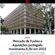 Mercado de Fuses e Aquisies portugus movimenta 8,2bi em 2022